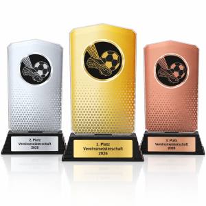 Fußball Acrylpokal mit Gravur
