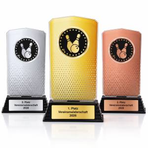 Bowling Acrylpokal mit Gravur