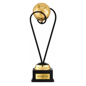 Trionfo Tennis-Trophäe 25110 Schwarz-Gold mit Gravur