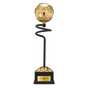 Trionfo Fußball-Trophäe 25140 Schwarz-Gold mit Gravur