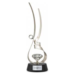 Trionfo Band-Trophäe 26100 Silber mit Zierstein mit Gravur