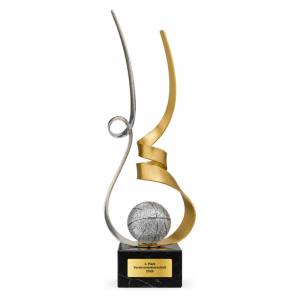 Trionfo Basketball-Trophäe 26130 Silber-Gold mit Gravur