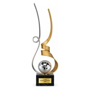 Trionfo Bowling-Trophäe 26130 Silber-Gold mit Gravur