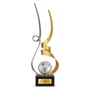 Trionfo Weltkugel-Trophäe 26130 Silber-Gold mit Gravur