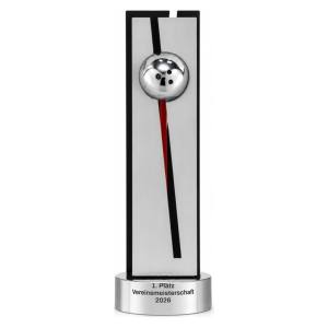 Trionfo Bowling-Trophäe 26170 Schwarz-Silber mit Gravur