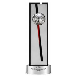 Trionfo Fußball-Trophäe 26170 Schwarz-Silber mit Gravur