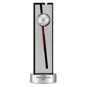 Trionfo Weltkugel-Trophäe 26170 Schwarz-Silber mit Gravur