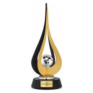 Trionfo Bowling-Trophäe 26200 Schwarz-Gold mit Gravur