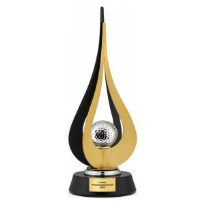Trionfo Golf-Trophäe 26200 Schwarz-Gold mit Gravur
