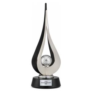 Trionfo Golf-Trophäe 26210 Schwarz-Silber mit Gravur