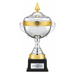 Trionfo Deckelpokal 6322 Silber-Gold mit Gravur
