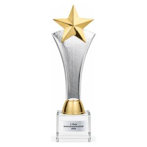 Trionfo Stern-Trophäe 707 auf Kristallsockel mit Gravur