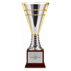 Trionfo Pokal 800 Silber-Gold mit Gravur