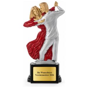 Tanz Pokal Figur Tanzpaar Standardtanz 160 mm mit Gravurschild ST-39150