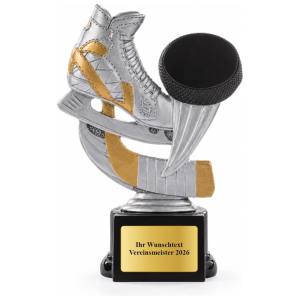 Eishockey Pokal Figur Schlittschuh Puck 160 mm mit Gravurschild ST-39165