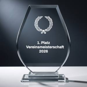 Glaspokal W361 mit Lasergravur