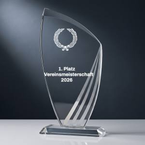 Glaspokal W381 mit Lasergravur