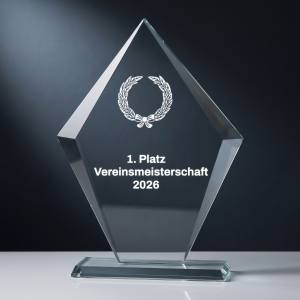 Glaspokal W391 mit Lasergravur