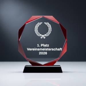 Glaspokal W461.08 mit Lasergravur