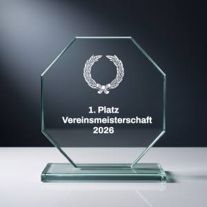 Glaspokal W521 mit Lasergravur
