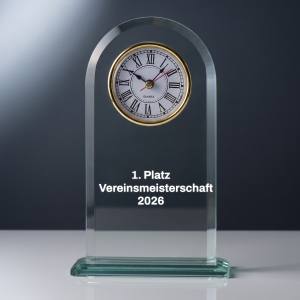 Glasuhr W540 mit Lasergravur