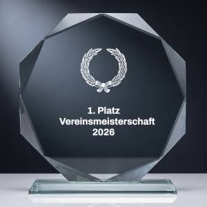Glaspokal W561 mit Lasergravur