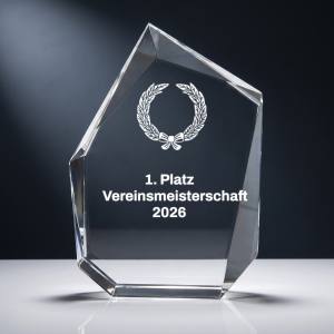 Kristallpokal W671 mit Lasergravur