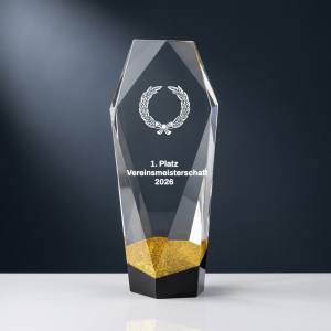 Kristallpokal W690 mit Lasergravur
