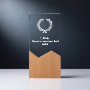 Glaspokal W801 mit Lasergravur