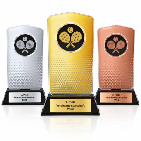Padel Acrylpokal mit Gravur