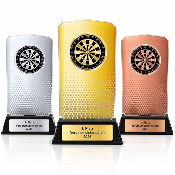 Darts Acrylpokal mit Gravur