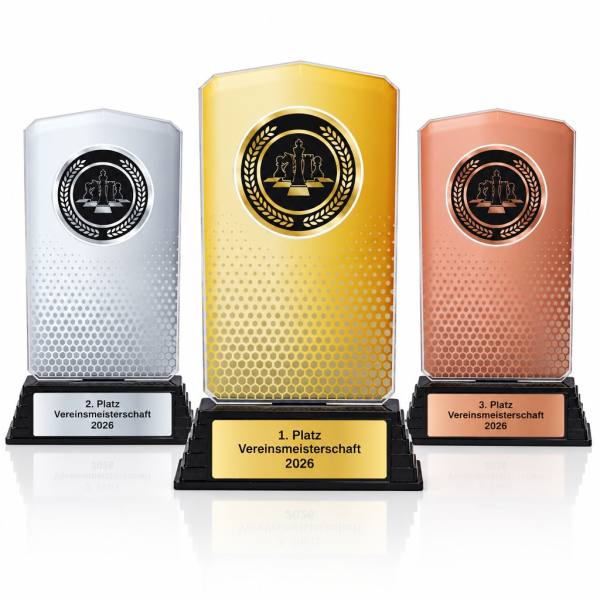 Schach Acrylpokal mit Gravur