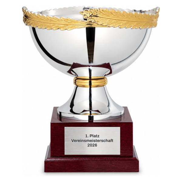 Trionfo Pokalschale 13 Silber-Gold mit Gravur