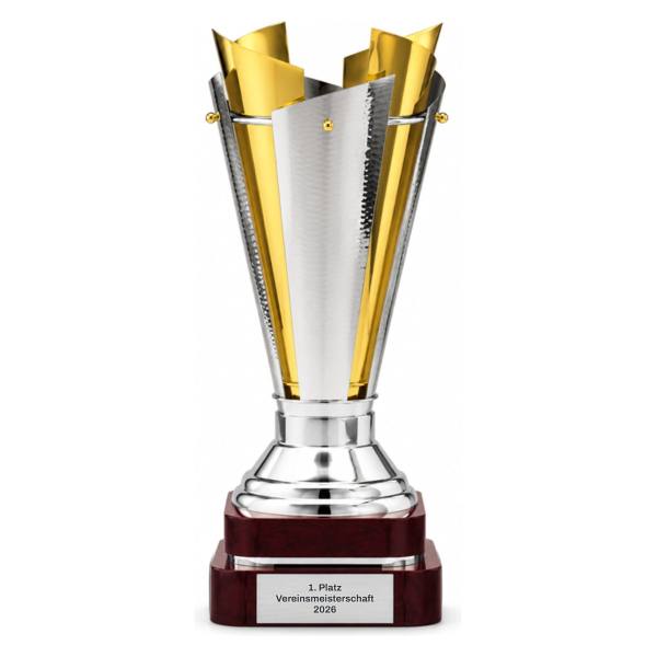 Trionfo Pokal 241 Silber-Gold 78 cm mit Gravur