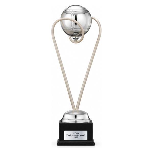 Trionfo Boccia-Trophäe 25100 Perlmutt mit Gravur