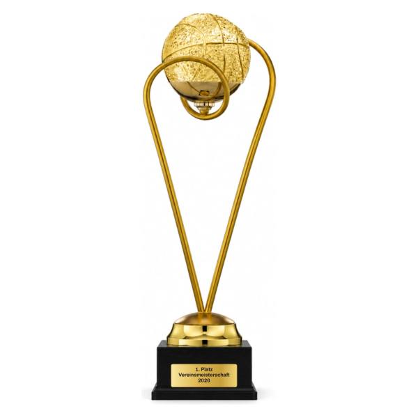 Trionfo Basketball-Trophäe 25120 Gold mit Gravur