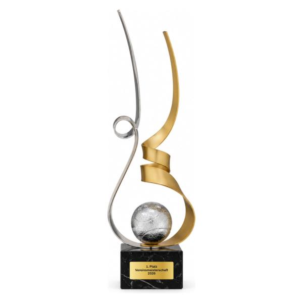 Trionfo Tennis-Trophäe 26130 Silber-Gold mit Gravur