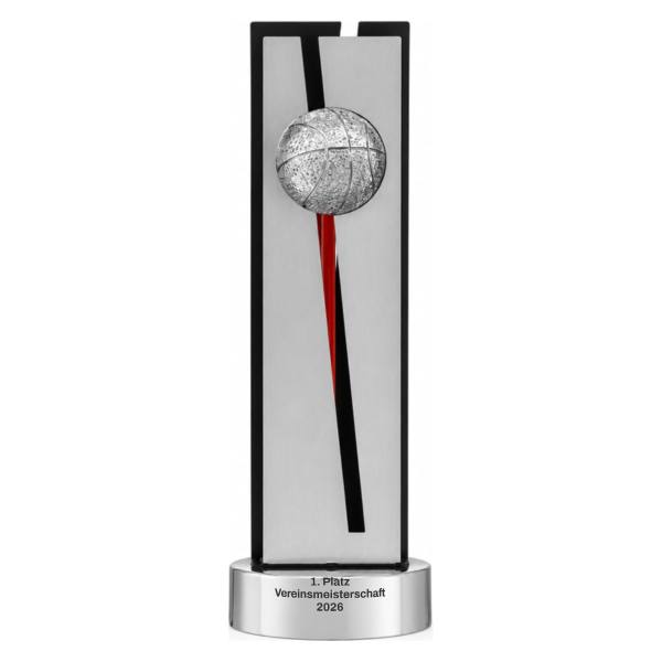Trionfo Basketball-Trophäe 26170 Schwarz-Silber mit Gravur
