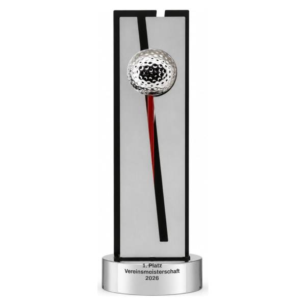 Trionfo Golf-Trophäe 26170 Schwarz-Silber mit Gravur