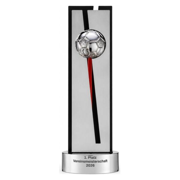 Trionfo Fußball-Trophäe 26170 Schwarz-Silber mit Gravur