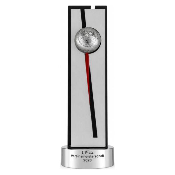 Trionfo Tennis-Trophäe 26170 Schwarz-Silber mit Gravur
