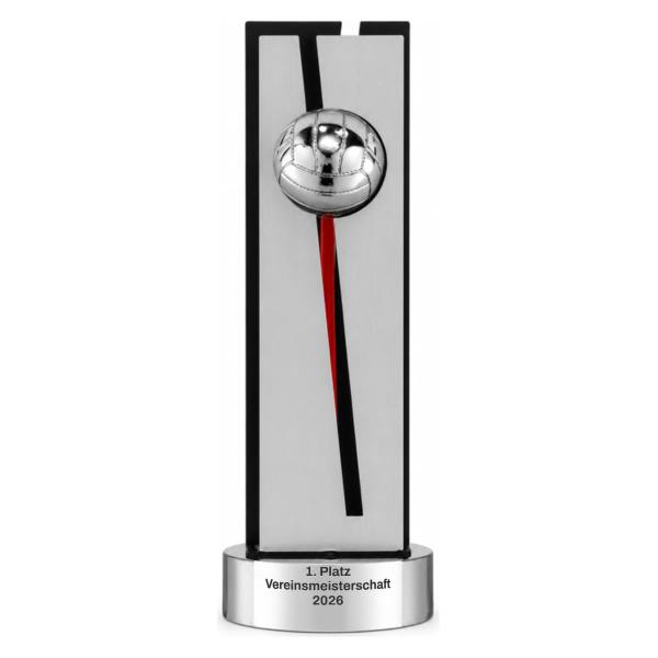 Trionfo Volleyball-Trophäe 26170 Schwarz-Silber mit Gravur