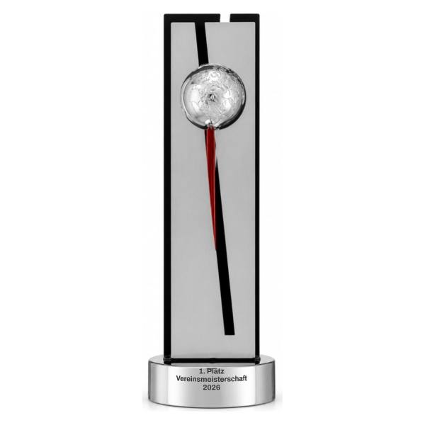 Trionfo Weltkugel-Trophäe 26170 Schwarz-Silber mit Gravur