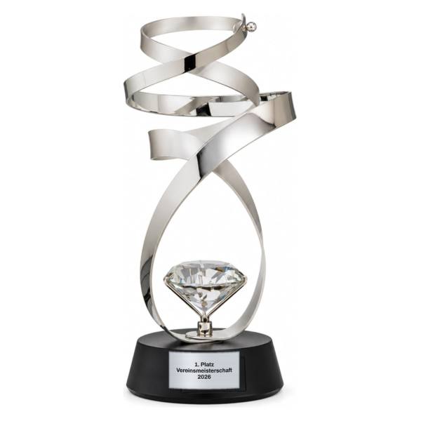 Trionfo Wirbel-Trophäe 26360 Silber mit Zierstein mit Gravur