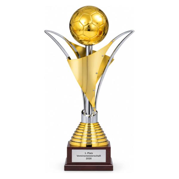 Trionfo Fußball-Trophäe 706 Gold 80 cm mit Gravur