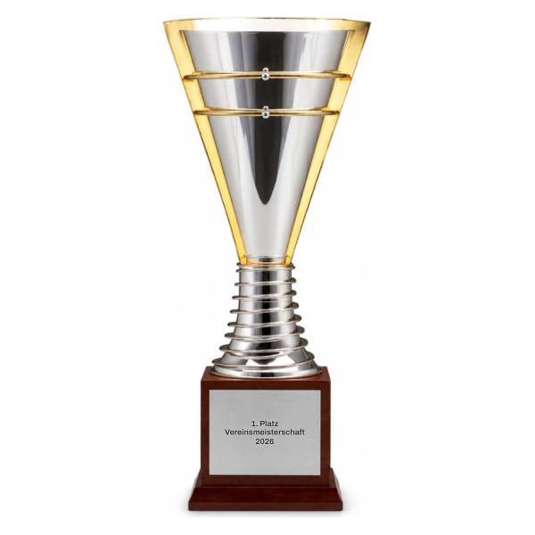 Trionfo Pokal 800 Silber-Gold mit Gravur