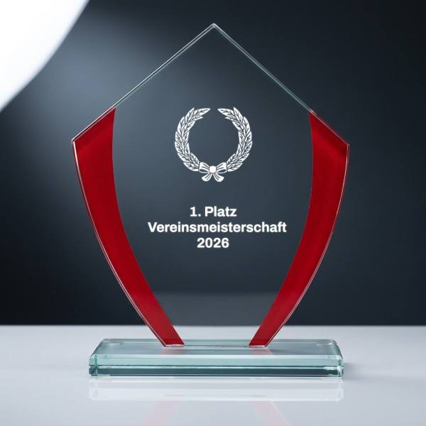 Glaspokal W341 mit Lasergravur