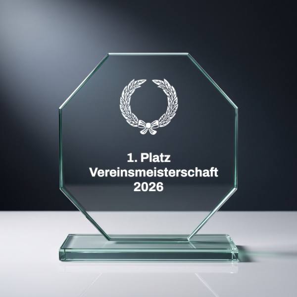 Glaspokal W521 mit Lasergravur