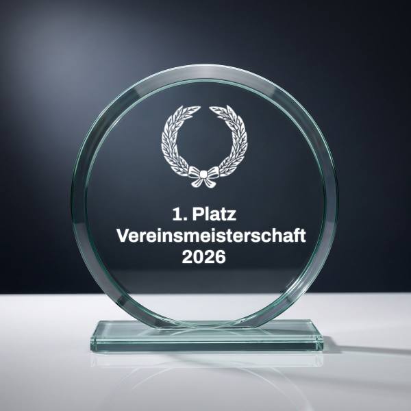 Glaspokal W651 mit Lasergravur