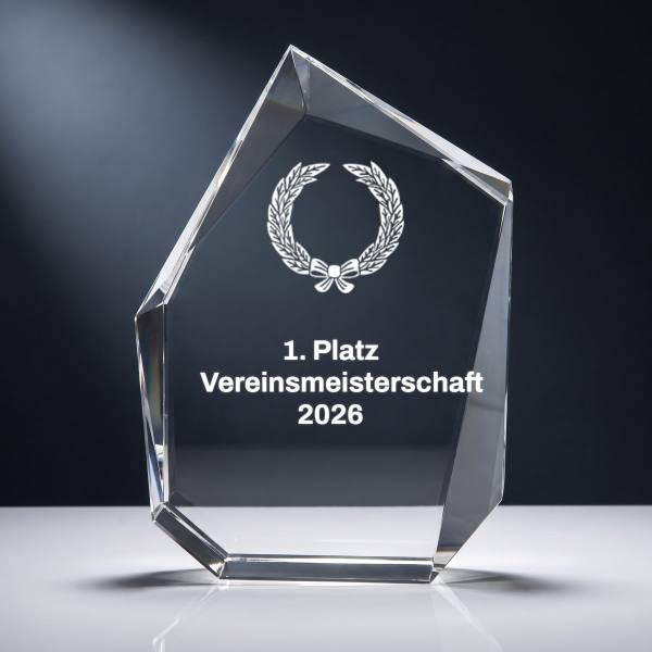 Kristallpokal W671 mit Lasergravur